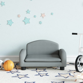 Kids Sofa Light grey Polyester fabric, pine wood, foam ...