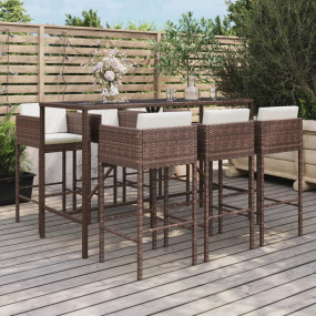 Garden Bar Set Brown