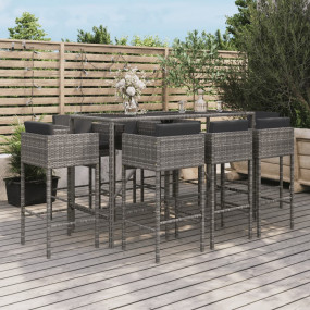 Garden Bar Set Grey, Dark grey, Black
