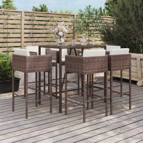 Garden Bar Set Brown