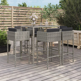Garden Bar Set Grey, Black, Dark grey