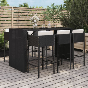 Garden Bar Set Black, Cream White