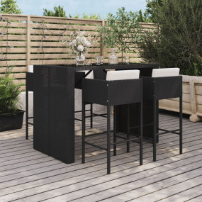 Garden Bar Set Black, Cream White