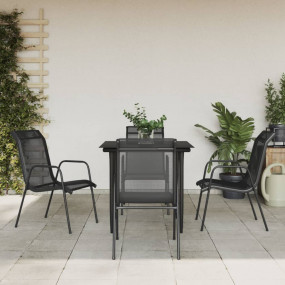 Garden Dining Set Black, Anthracite