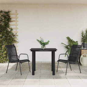 Garden Dining Set Black, Anthracite