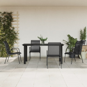 Garden Dining Set Black, Anthracite