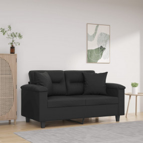 2-seater Sofa Black Faux leather, metal, textilene 2-Se...
