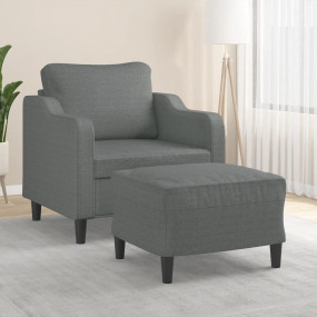 Sofa Chair With Footstool Dark grey