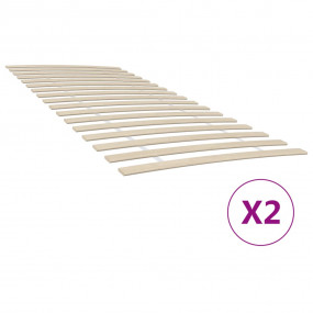 Slatted Bed Base Solid poplar wood 35.4 x 78.7 in Folda...