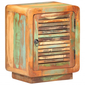 Bedside Cabinet Multicolor - Mixed Wood Tones Solid Rec...