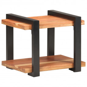 Bedside Cabinet Natural wood and black