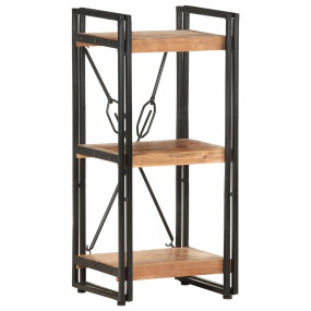Bookcase Natural Wood and Black
