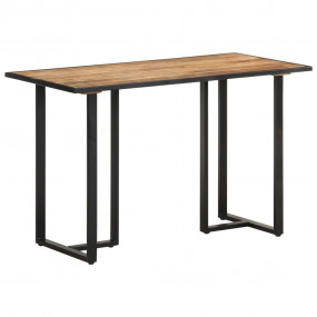 Dining Table Rough Mango Wood Natural Finish Solid Mang...