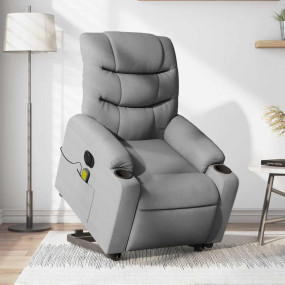 Electric Stand Up Massage Recliner Chair Light Grey