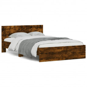 Bed Frame Smoked oak Engineered wood, plywood 55.1 x 74...