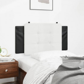 Headboard Cushion Black and White Faux leather 39.4 in ...