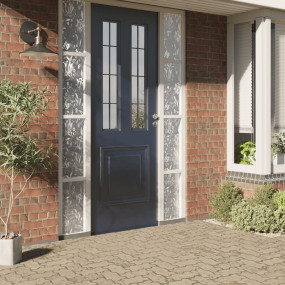Window Film Set of 2 PVC 35.4 x 196.9 in Decorative Inl...