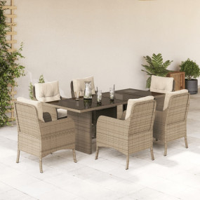 Garden Dining Set Beige