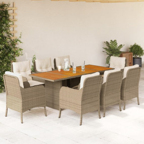 Garden Dining Set Beige