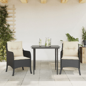 Garden Dining Set Black