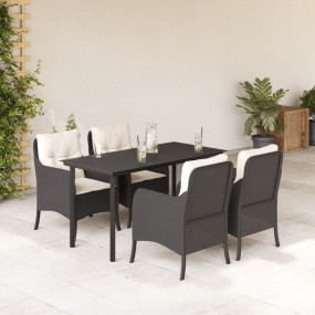 Garden Dining Set Black