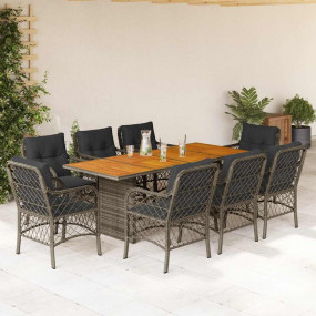 Garden Dining Set Grey, Dark Grey