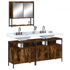 Bathroom Furniture Set Smoked Oak