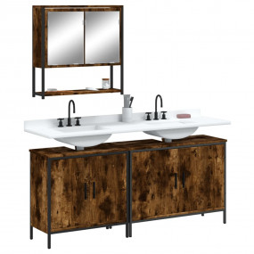 Bathroom Furniture Set Smoked Oak