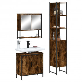 Bathroom Furniture Set Smoked Oak