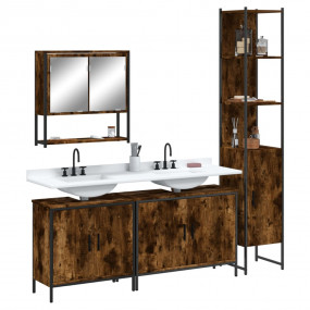 Bathroom Furniture Set Smoked Oak
