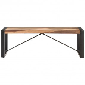 Coffee Table Brown and black Solid acacia wood 47.2x23....