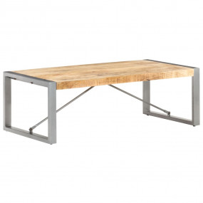 Coffee Table Brown and grey Rough mango wood, powder-co...