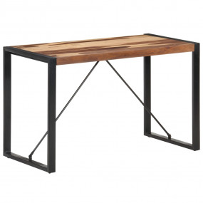 Dining Table Brown Solid Acacia wood Industrial Dining ...