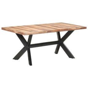 Dining Table Honey Solid acacia wood, rubberwood, powde...