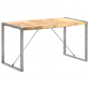 Dining Table Brown Solid Rough Mango Wood Heavy Weight ...