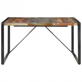 Dining Table Mixed wood tones Solid reclaimed wood Larg...