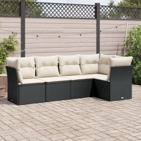 Garden Sofa Set Black