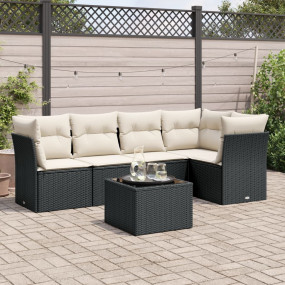 Garden Sofa Set Black, Cream white