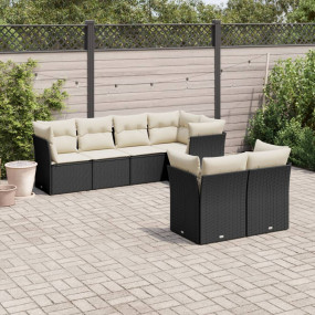 Garden Sofa Set Black