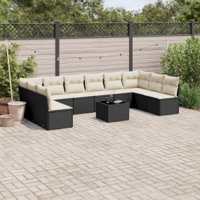 Garden Sofa Set Black