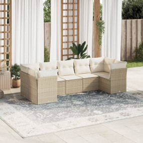 Garden Sofa Set Beige, Cream