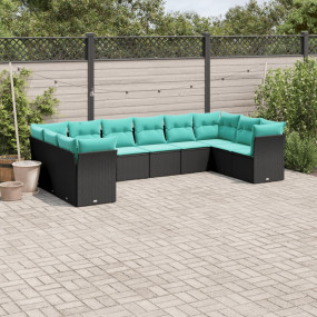 Garden Sofa Set Black