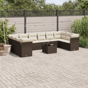 Garden Sofa Set Brown PE rattan Large Modular Garden So...