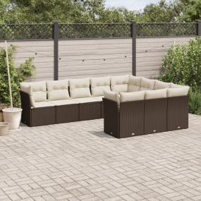 Garden Sofa Set Brown