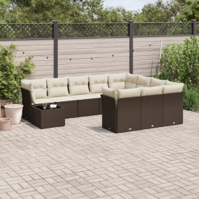 Garden Sofa Set Brown