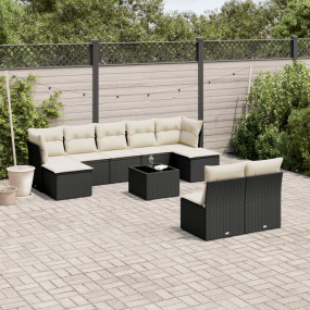 Garden Sofa Set Black