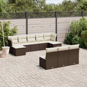 Garden Sofa Set Brown PE rattan Modular Garden Sofa Set