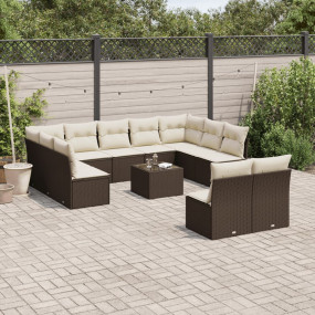 Garden Sofa Set Brown