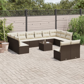 Garden Sofa Set Brown