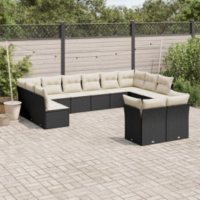 Garden Sofa Set Black